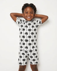 Bamboo Shorts Set | Palm Style White